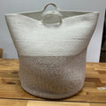 Beige cotton rope laundry basket, 45 × 40 cm
