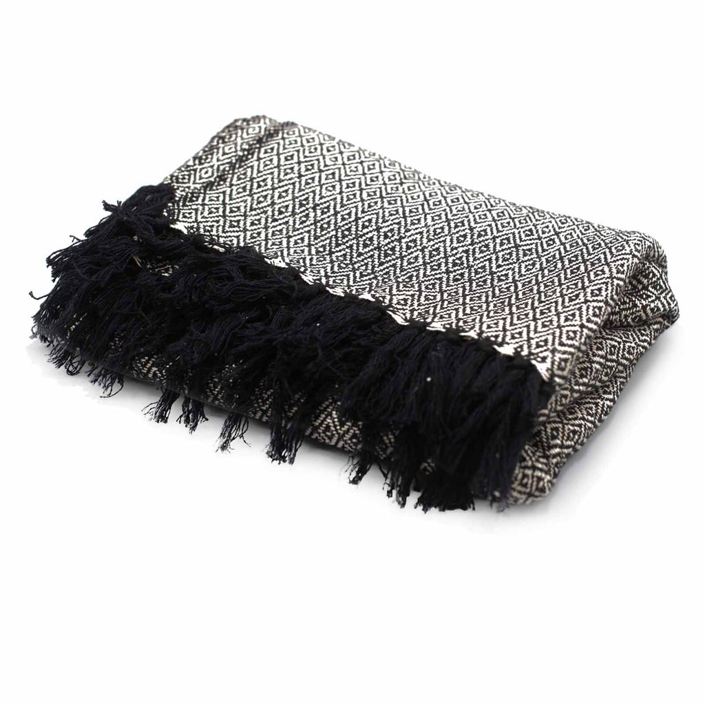 Halveno Home charcoal cotton throw