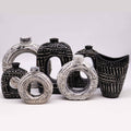 Cream Ring Vase — 18 cm