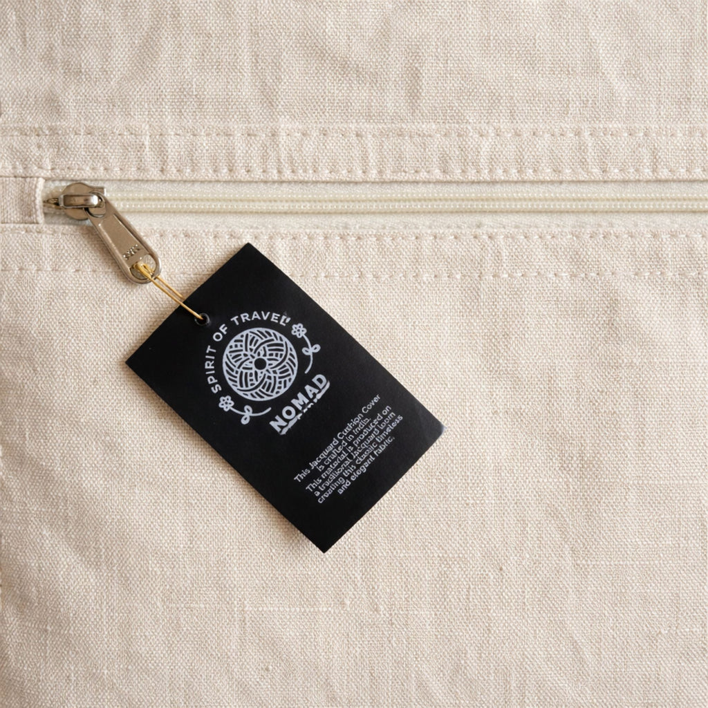 Soft Stone woven cotton cushion cover, 60 × 60 cm