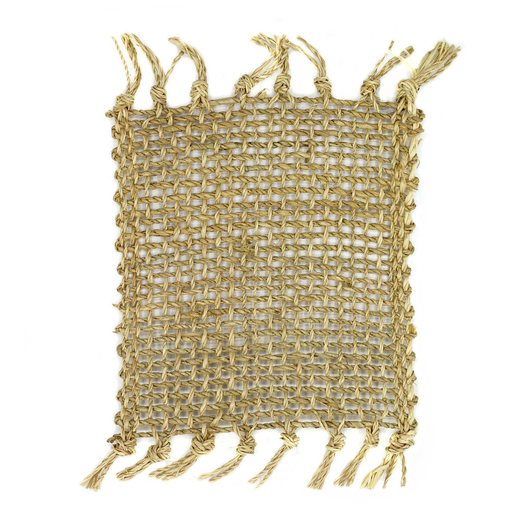 Natural Seagrass Coasters — Set of 4